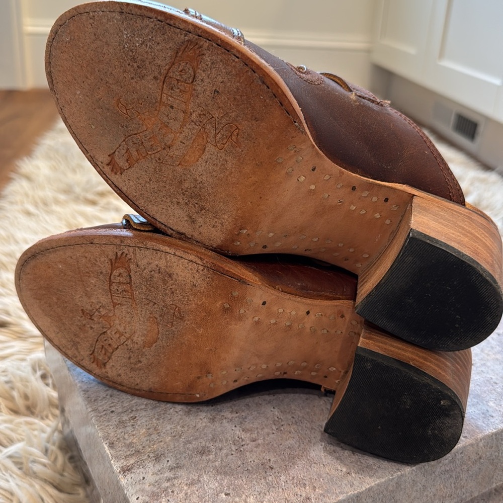 Freebird Caprice sandals cognac 7 gently used - Picture 6 of 7
